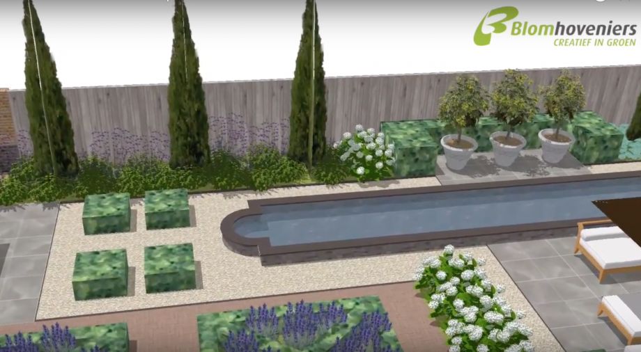 3D-visualisatie tuinontwerp Oudenbosch